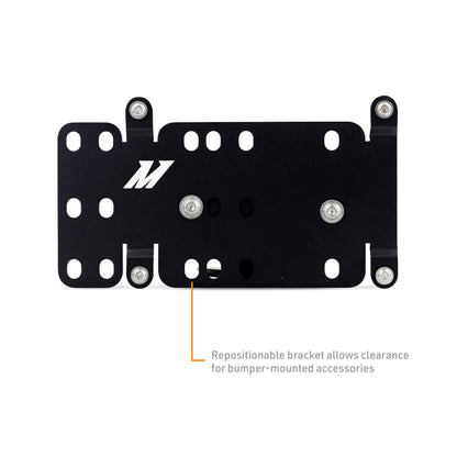 Mishimoto 2011+ Ford F-250/F-350 License Plate Relocation Bracket - Heavy-Duty Steel Mounting Kit