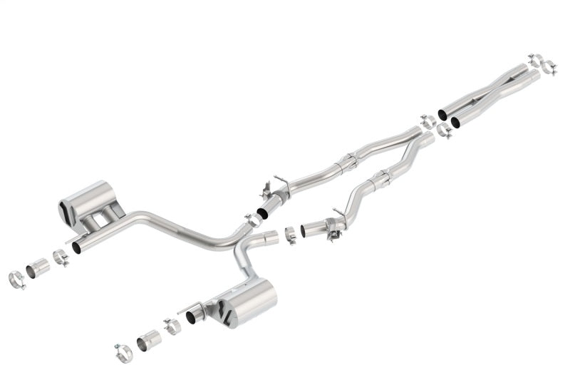 Borla ATAK Cat-Back Exhaust System for Dodge Challenger R/T 5.7L V8 (2016-2023) with MDS Valves