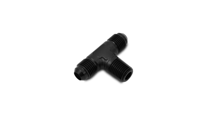 Vibrant -12AN x 3/4 inch NPT Flare to Pipe Tee Adapter Fitting - Aluminum
