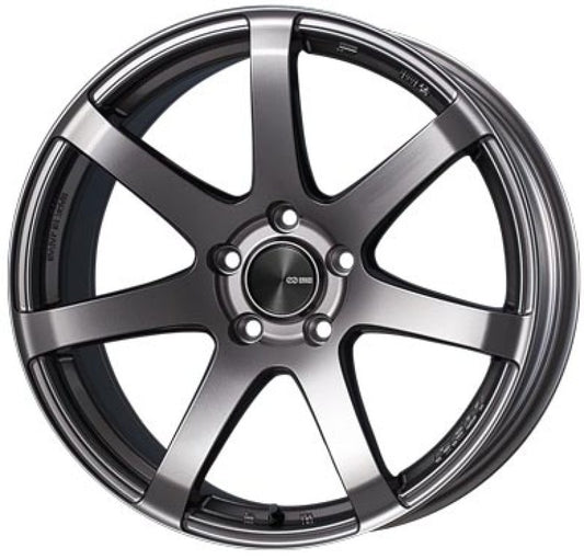 Enkei PF07 18x8.5 Inch Alloy Wheel with 5x114.3 Bolt Pattern and +45mm Offset in Dark Silver