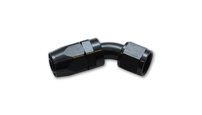 Vibrant -6AN 45 Degree Elbow Hose End Fitting with Black Hard Anodized Finish