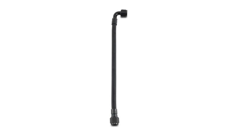 Vibrant 18-inch PTFE Hose Assembly with 10AN Female Fittings - Straight and 90-Degree Ends