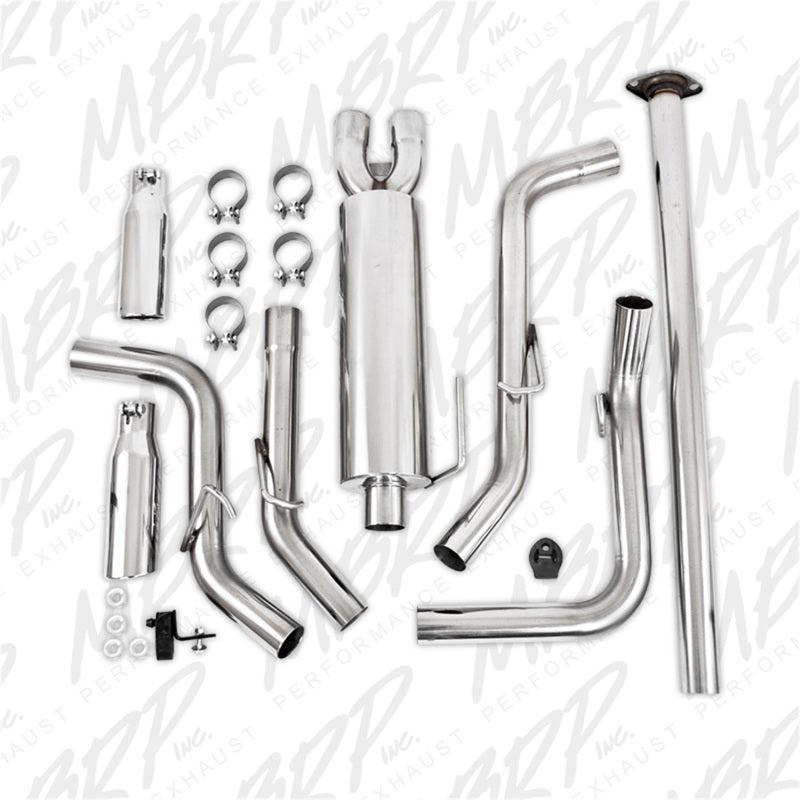 MBRP Armor Plus Series 05-13 Toyota Tacoma 4.0L Dual Split Side Exit Cat Back Exhaust System with T409 Stainless Steel and 3.5-inch Tips