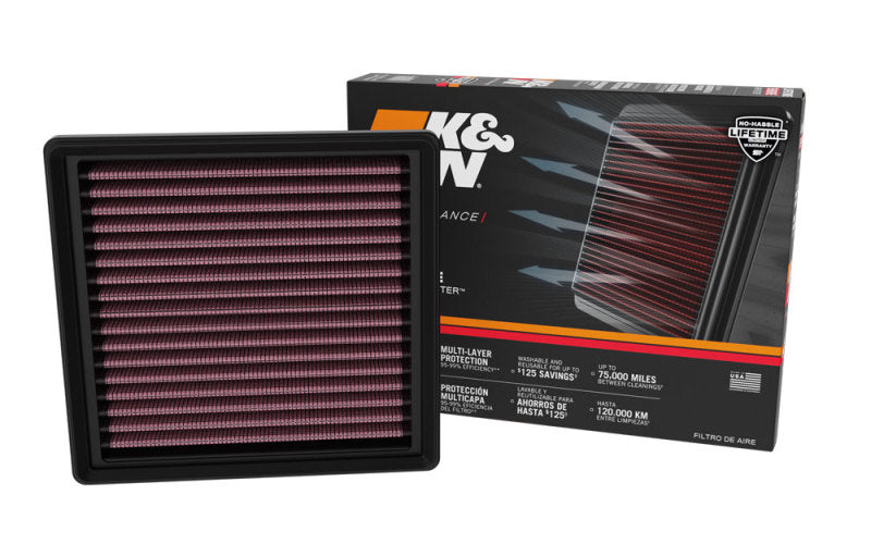 K&N Engineering 33-5133 High-Flow Reusable Air Filter for Lexus LC500 and LS500 V8 5.0L