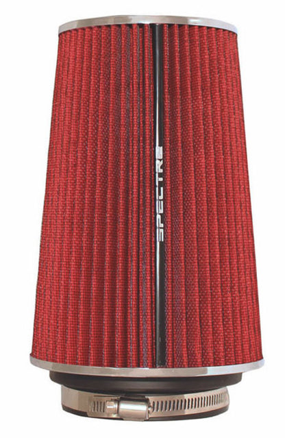 Spectre Adjustable Conical High Performance Racing Air Filter 9-1/2 inches Tall - Red