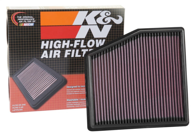 K&N Engineering 33-5061 High-Flow Reusable Air Filter for 2017-2018 Chrysler Pacifica V6 3.6L