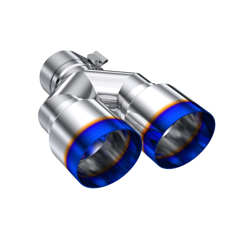 MBRP Burnt End Tip 2.5 Inch Inner Diameter, Dual 3.5 Inch Outer Diameter Out, 9.5 Inch Length, Single Wall T304 Stainless Steel