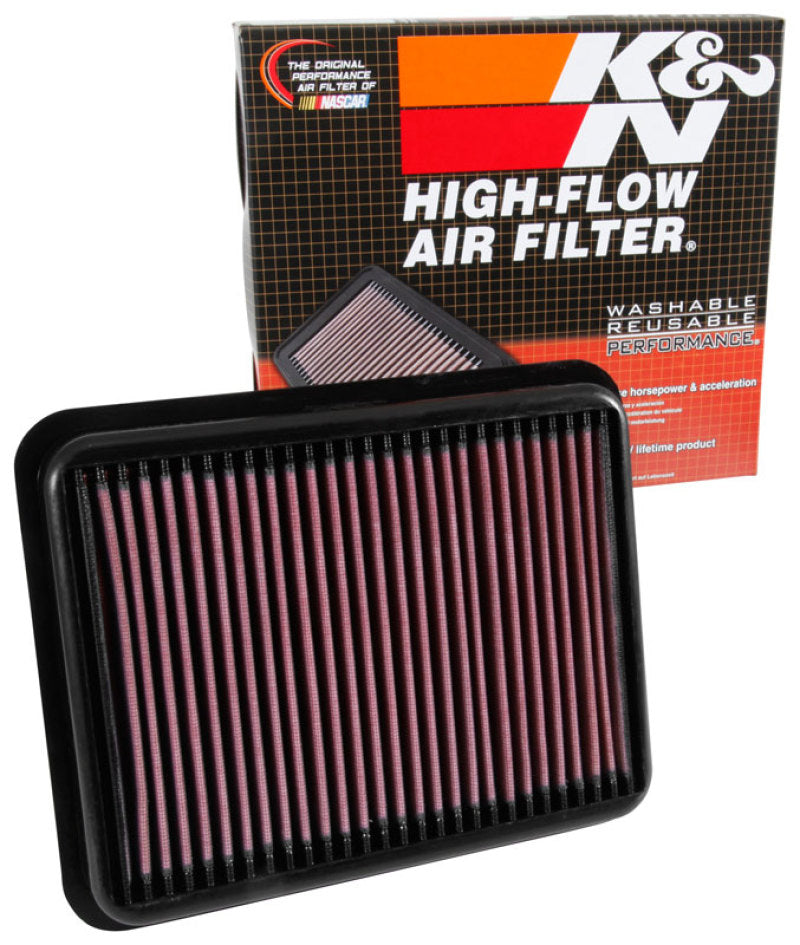 K&N Engineering 33-3062 High-Flow Drop-In Air Filter for Toyota Land Cruiser 2.8L L4 (2015-2017)