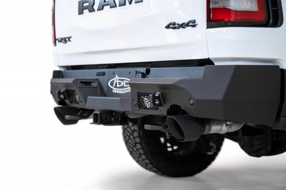 Addictive Desert Designs 2021 Dodge Ram 1500 TRX Stealth Fighter Rear Bumper – Hammer Black with D-Rings and Cube Light Mounts