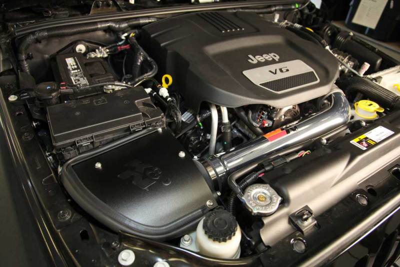 K&N Engineering 77-1566KP High Flow Performance Cold Air Intake Kit for Jeep Wrangler V6-3.6L (2012-2013)