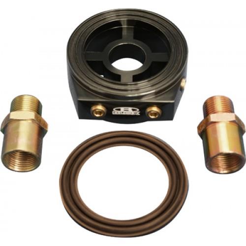 BLOX Racing Oil Filter Block Adapter Black – Compatible with Oil Pressure and Temperature Monitoring