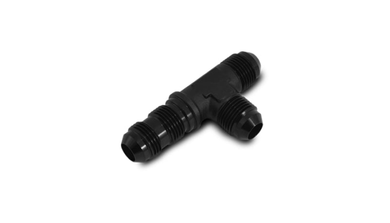 Vibrant -10AN Bulkhead Adapter Tee on Run Fittings - Anodized Black by Vibrant, Part No. 10628