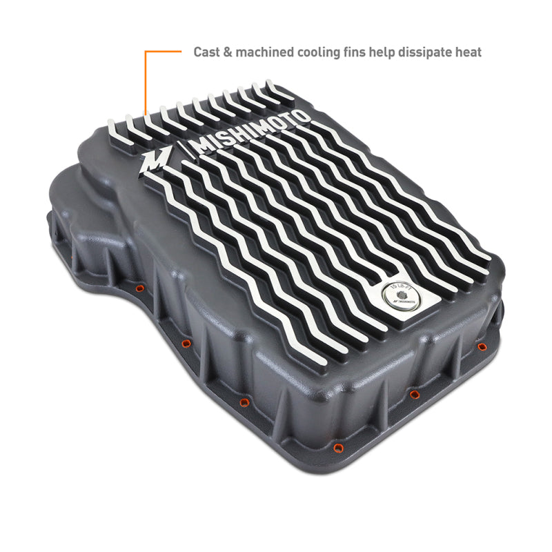 Mishimoto Aluminum Transmission Pan for 2004-2024 Dodge Ram 6.7L Cummins — Cast Aluminum with Improved Cooling and Capacity