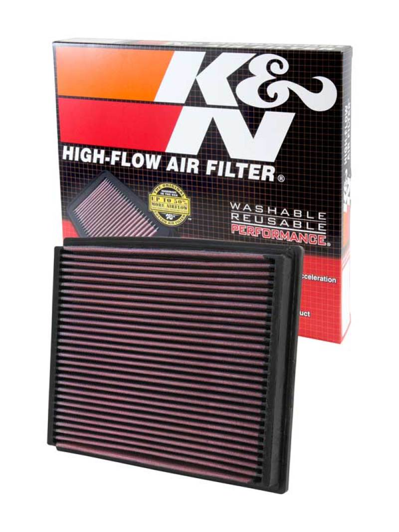 K&N Engineering Part 33-2125 High-Flow Reusable Drop-In Air Filter for Volkswagen Passat and More