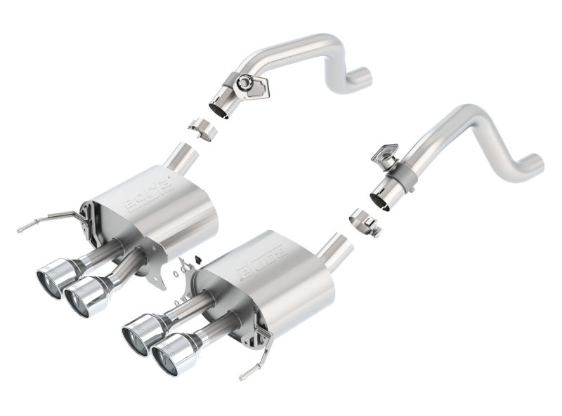 Borla C7 Corvette Axle-Back Exhaust System with 4.25-Inch Polished T-304 Stainless Steel Tips
