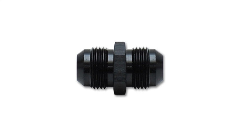 Vibrant -10AN to -10AN Straight Union Adapter Fitting in Black Aluminum