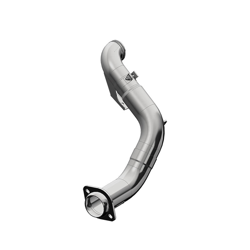 MBRP 2015 Ford F-250/F-350 6.7L Powerstroke Turbo Down-Pipe System with Angle Cut T304 Stainless Steel Stacks