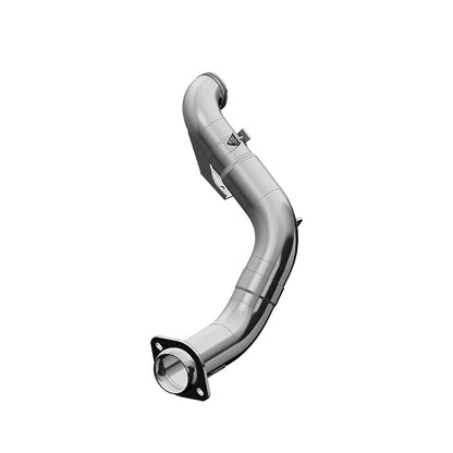 MBRP 2015 Ford F-250/F-350 6.7L Powerstroke Turbo Down-Pipe System with Angle Cut T304 Stainless Steel Stacks