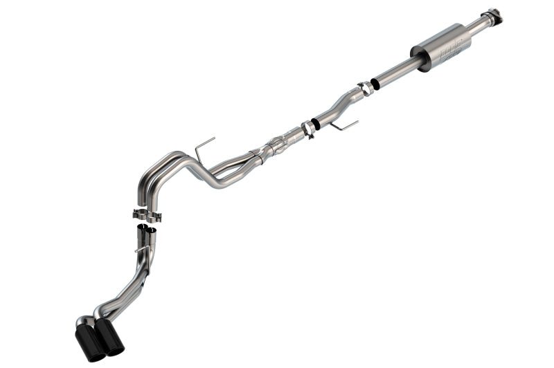 Borla F-150 2021 5.0L V8 Cat-Back Exhaust System with Dual Side Exit and Black Chrome Tips