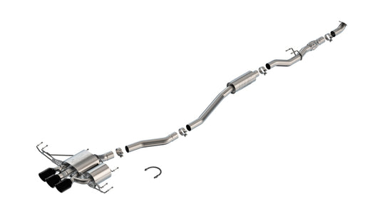 Borla ATAK Cat-Back Exhaust System for 2023-2024 Honda Civic Type R with 4-Inch Black Tips