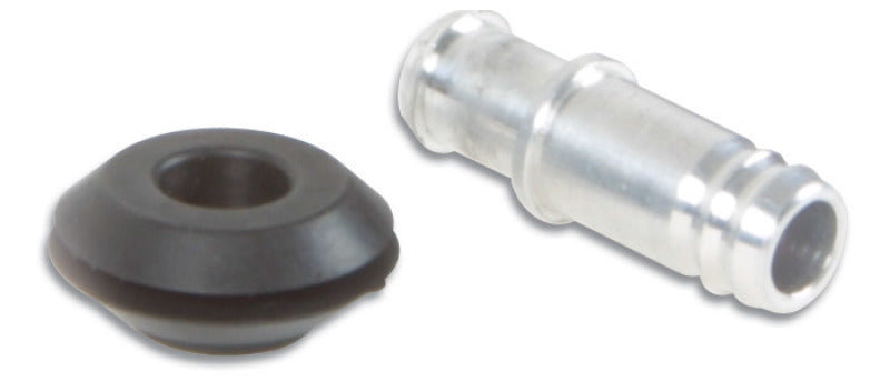 Vibrant 10mm (2/5 inch) Aluminum Vacuum Hose Fitting with Rubber Grommet