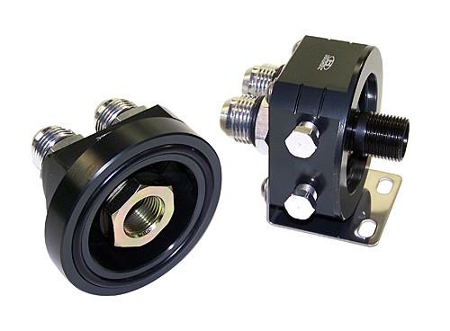 BLOX Racing Remote Oil Filter Relocation Kit - Black for Automotive Applications