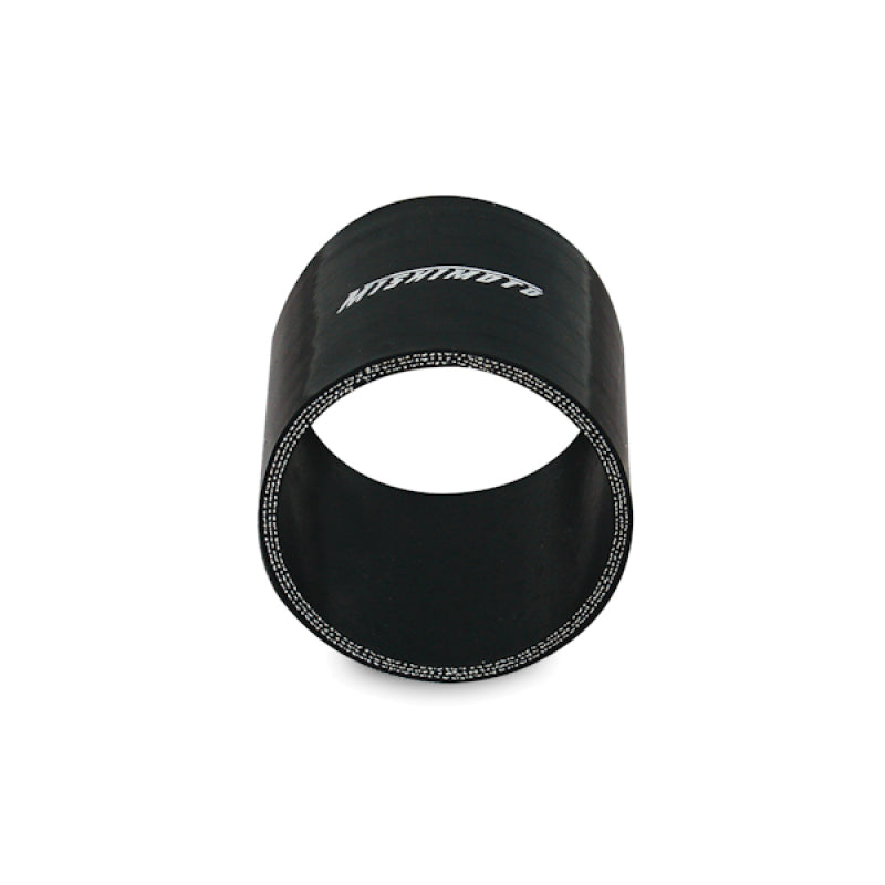 Mishimoto 2.5 Inch Black Straight Silicone Coupler - Durable and Heat-Resistant Automotive Hose Connection