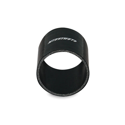 Mishimoto 2.5 Inch Black Straight Silicone Coupler - Durable and Heat-Resistant Automotive Hose Connection