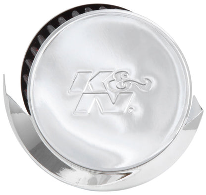 K&N Engineering 62-1516 Crankcase Vent Filter with Chrome Top and Heat Shield for Classic and Racing Engines