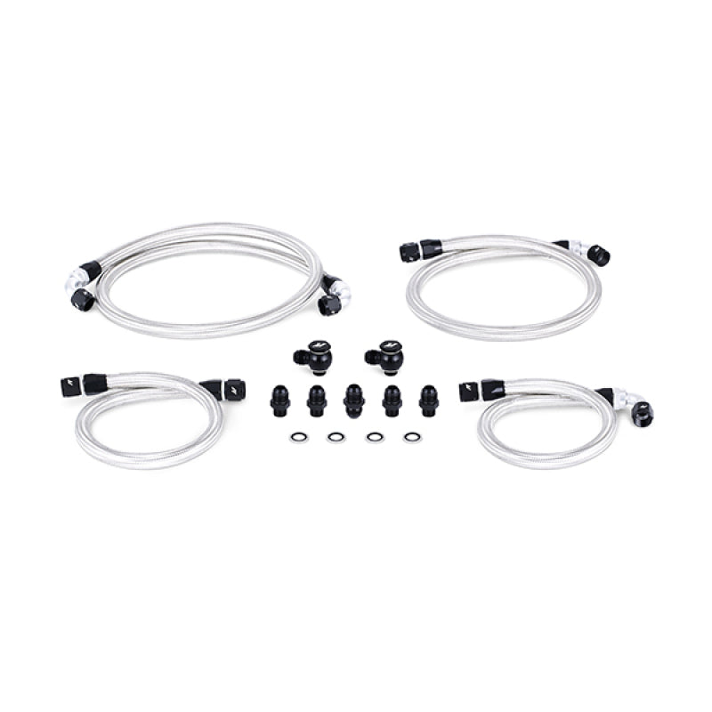 Mishimoto Oil Line Kit for Mazda RX-8 (2004-2011) - Reinforced Braided Stainless Steel Lines and Aluminum Fittings