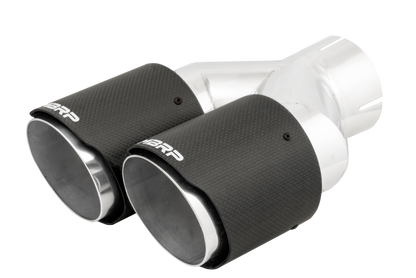 MBRP Carbon Fiber Dual Wall Exhaust Tip - 3 Inch Inlet, 4 Inch Outer Diameter, Left and Right Tips