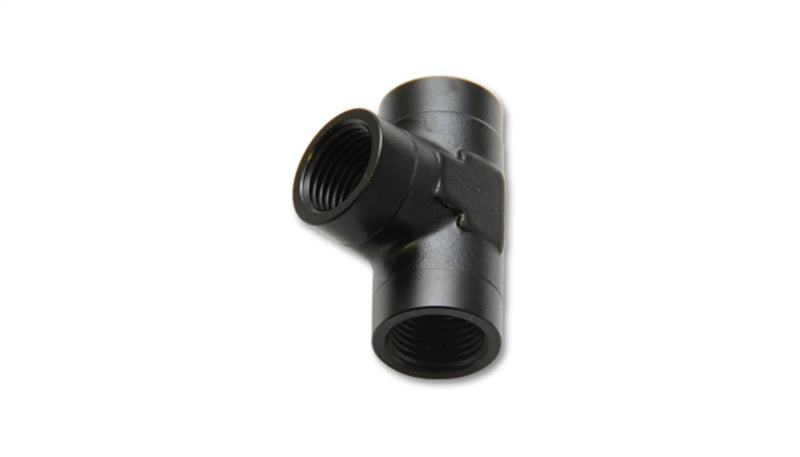 Vibrant 3/8 inch NPT Female Pipe Tee Adapter - Aluminum Fitting for Automotive Applications