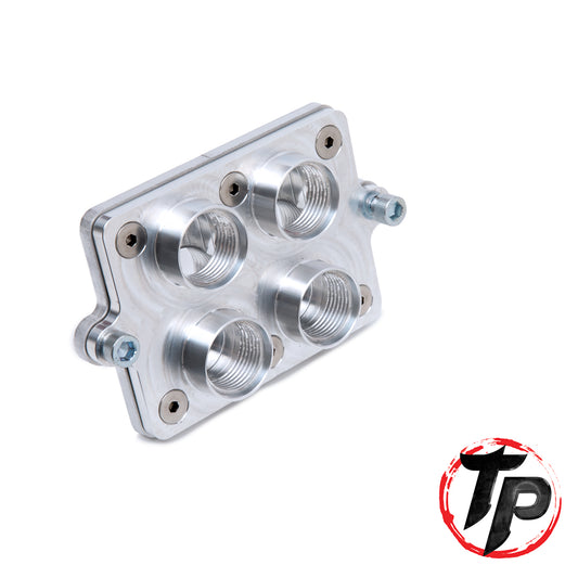 2-into-4 -16AN To -12AN Billet Firewall Pass Through Bulkhead