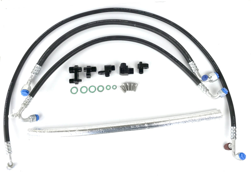 Fleece Performance 13-16 Dodge 6.7L Cummins A/C Line Reroute Kit for 2nd Gen Swap and Turbo Upgrades