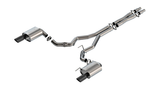 Borla 2024 Ford Mustang GT 5.0L V8 ATAK Cat-Back Exhaust System with Black Chrome Tips