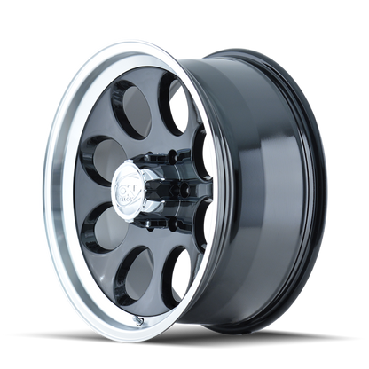 ION Wheels 171 Series 17x9 Black Machined Off-Road Wheel with 5x139.7 Bolt Pattern