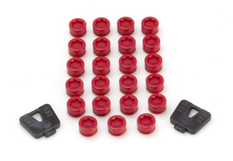 Wheel Mate SR45R Red Wheel Center Caps Set of 20 - Automotive Wheel Cover Accessories