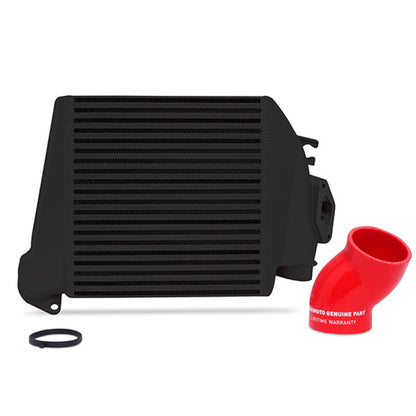 Mishimoto 2008-2014 Subaru WRX Top-Mount Intercooler Kit - Powder Coated Black with Red Hoses
