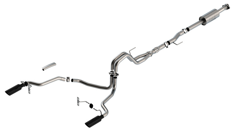 Borla F-150 2021 5.0L Cat-Back Exhaust System with Black Chrome Tips - ATAK Sound