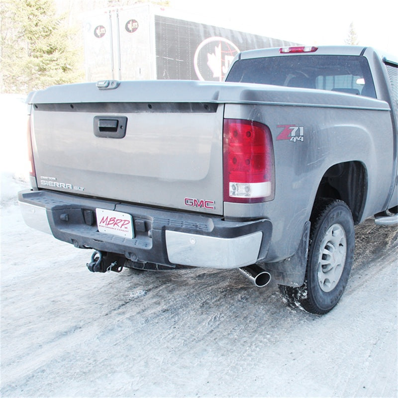 MBRP Armor Plus Series Cat Back Exhaust System for 2007-2010 Chevrolet Silverado 2500 HD with 6.0L V8 - 3.5 Inch Single Side Exit T409 Stainless Steel