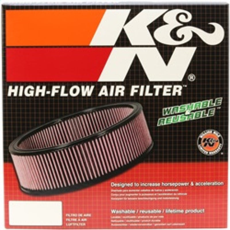 K&N E-1500 High-Flow Reusable Air Filter for Pontiac Firebird and Chevrolet Camaro (1980-1981 Models)