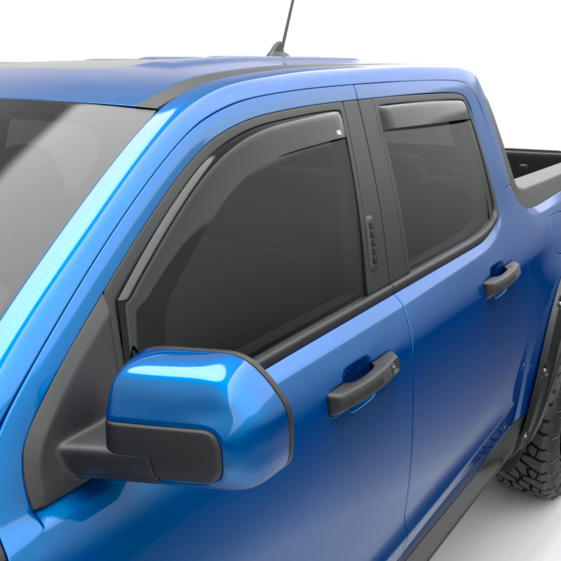 EGR 573591 Dark Smoke In-Channel Window Visors for 2022-2025 Ford Maverick Crew Cab