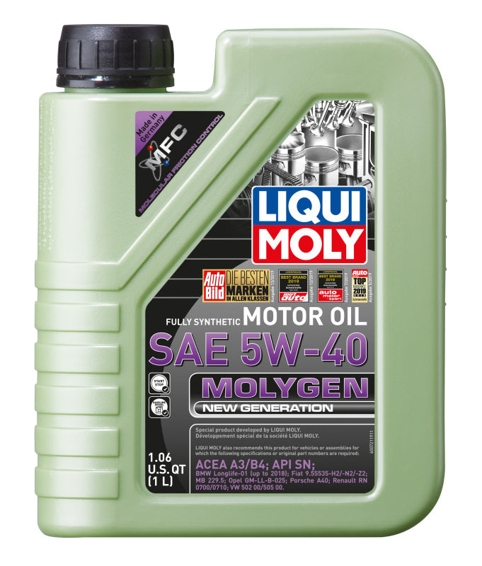 LIQUI MOLY 1L Molygen New Generation Motor Oil SAE 5W40 – High-Performance Synthetic Oil for BMW and More