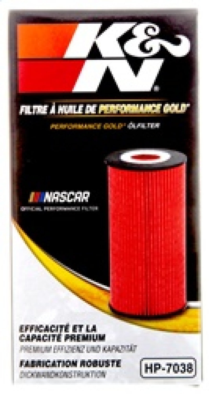 K&N Engineering HP-7038 Performance Oil Filter for 2019 Audi A3 2.0L