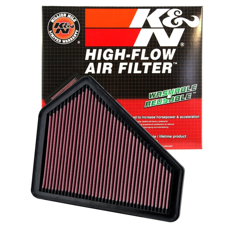 K&N Engineering Part 33-2411 High-Flow Replacement Air Filter for Cadillac CTS 3.6L V6
