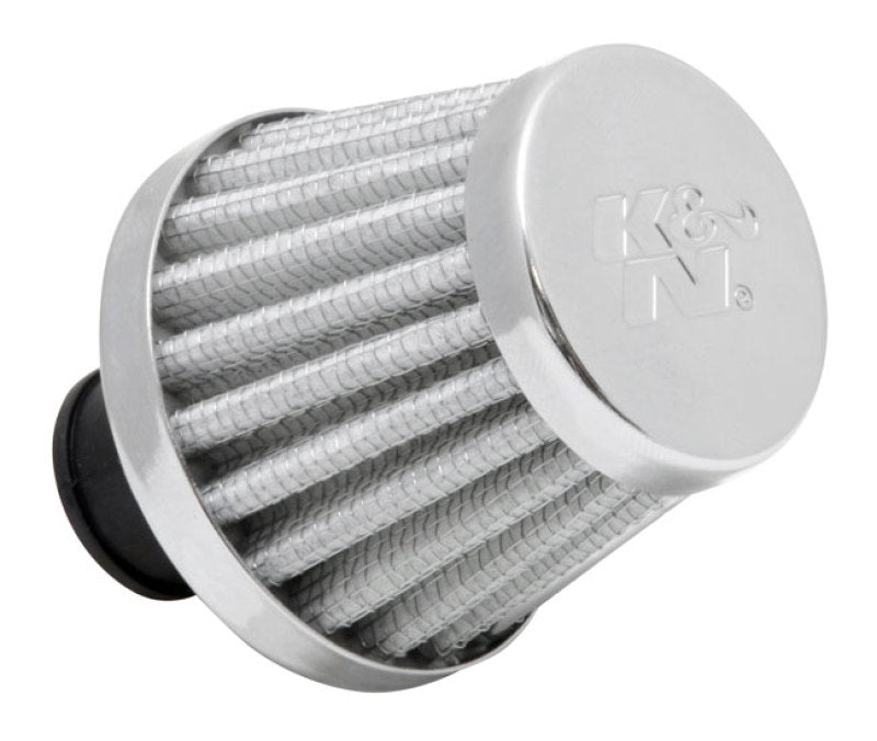 K&N Engineering 62-1600WT Crankcase Vent Filter with Chrome Top and Base for Classic and Racing Engines
