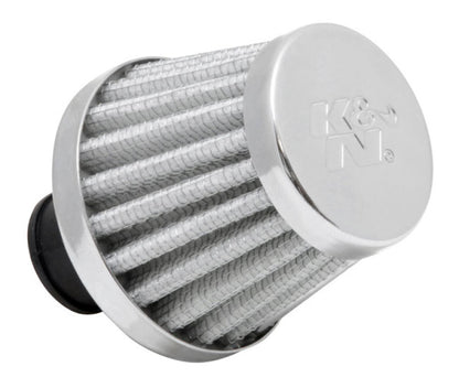 K&N Engineering 62-1600WT Crankcase Vent Filter with Chrome Top and Base for Classic and Racing Engines