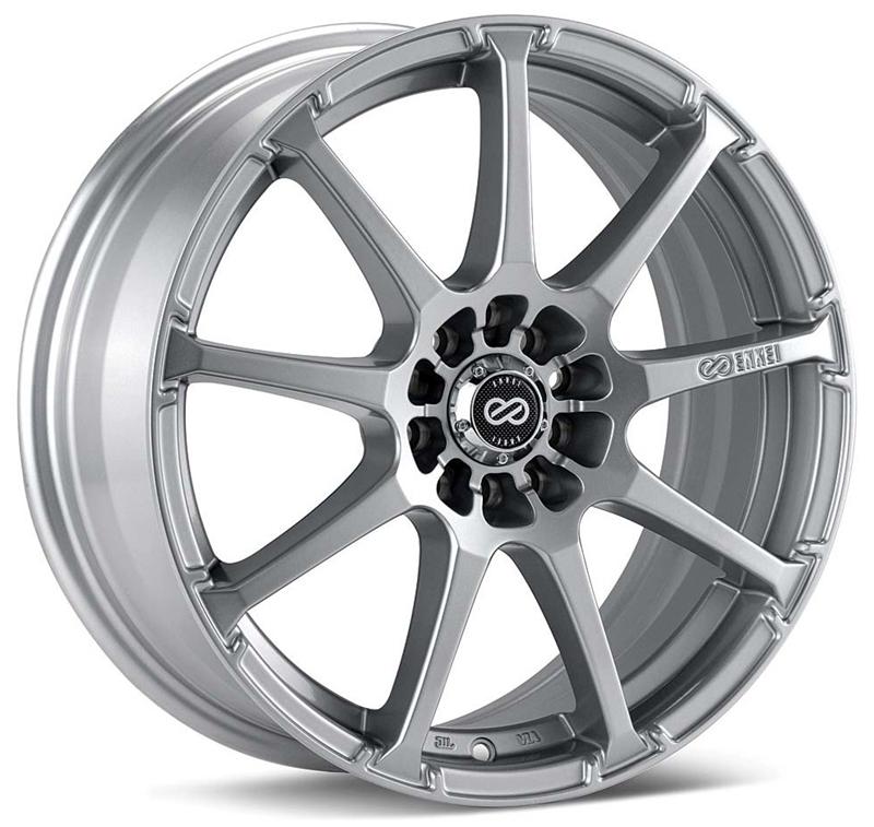 Enkei EDR9 17x8 Matte Black Alloy Wheel with Dual Bolt Pattern 5x100/114.3 - Part Number 441-780-0238BK