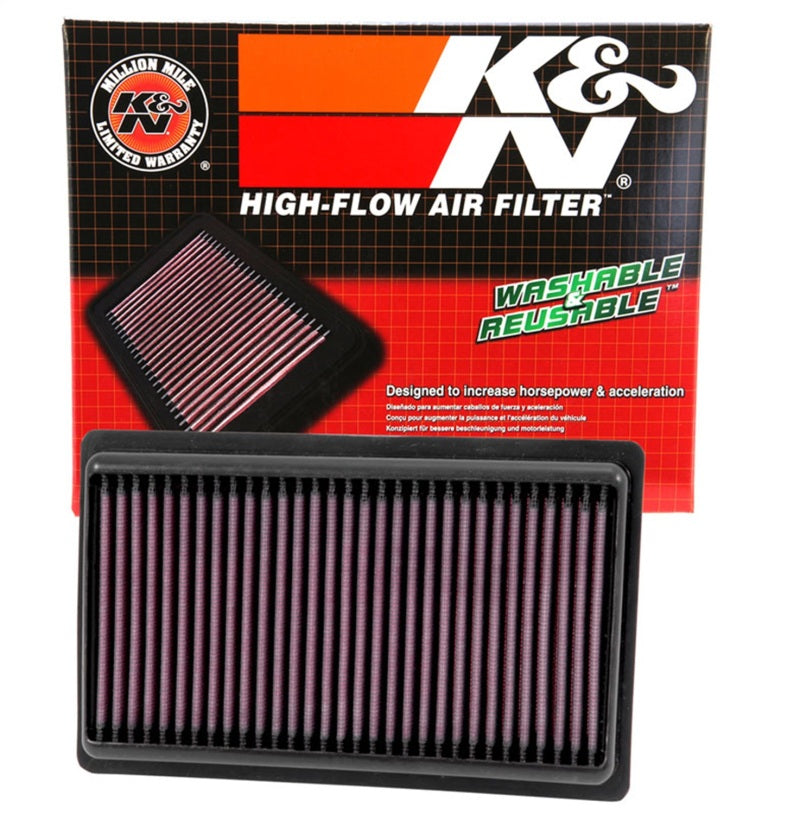 K&N Engineering Replacement Panel Air Filter for 2014-2015 Infiniti Q50 3.5L/3.7L V6 (Part Number 33-5014)