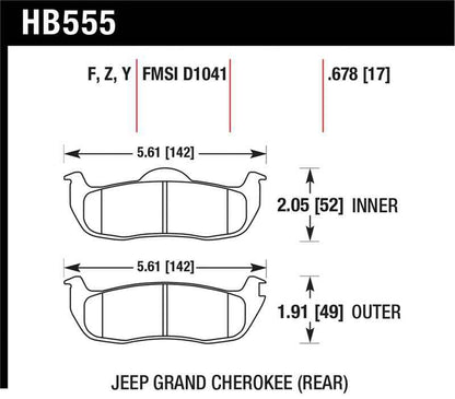 Hawk 06-10 Jeep Commander / 05-10 Grand Cherokee / 05-10 Armada / 04 Pathfinder / 04-10 Tital 5.6L /